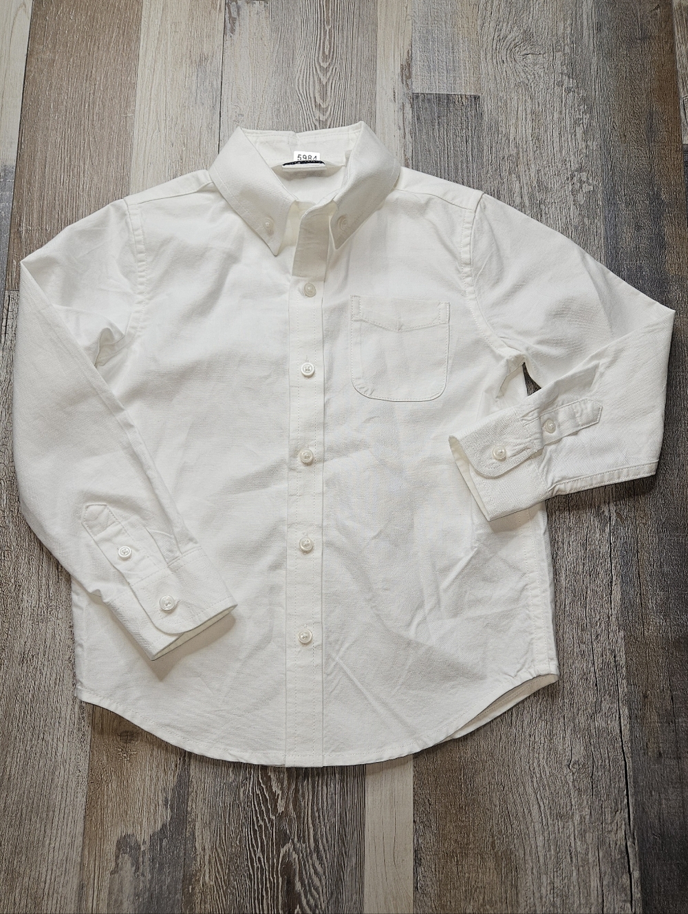 Janie And Jack Special Occasion Boys Size 4 White Button Down Shirt